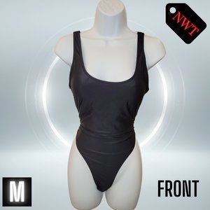 Medium Classic all black one piece swimsuit | All Black Swimwear